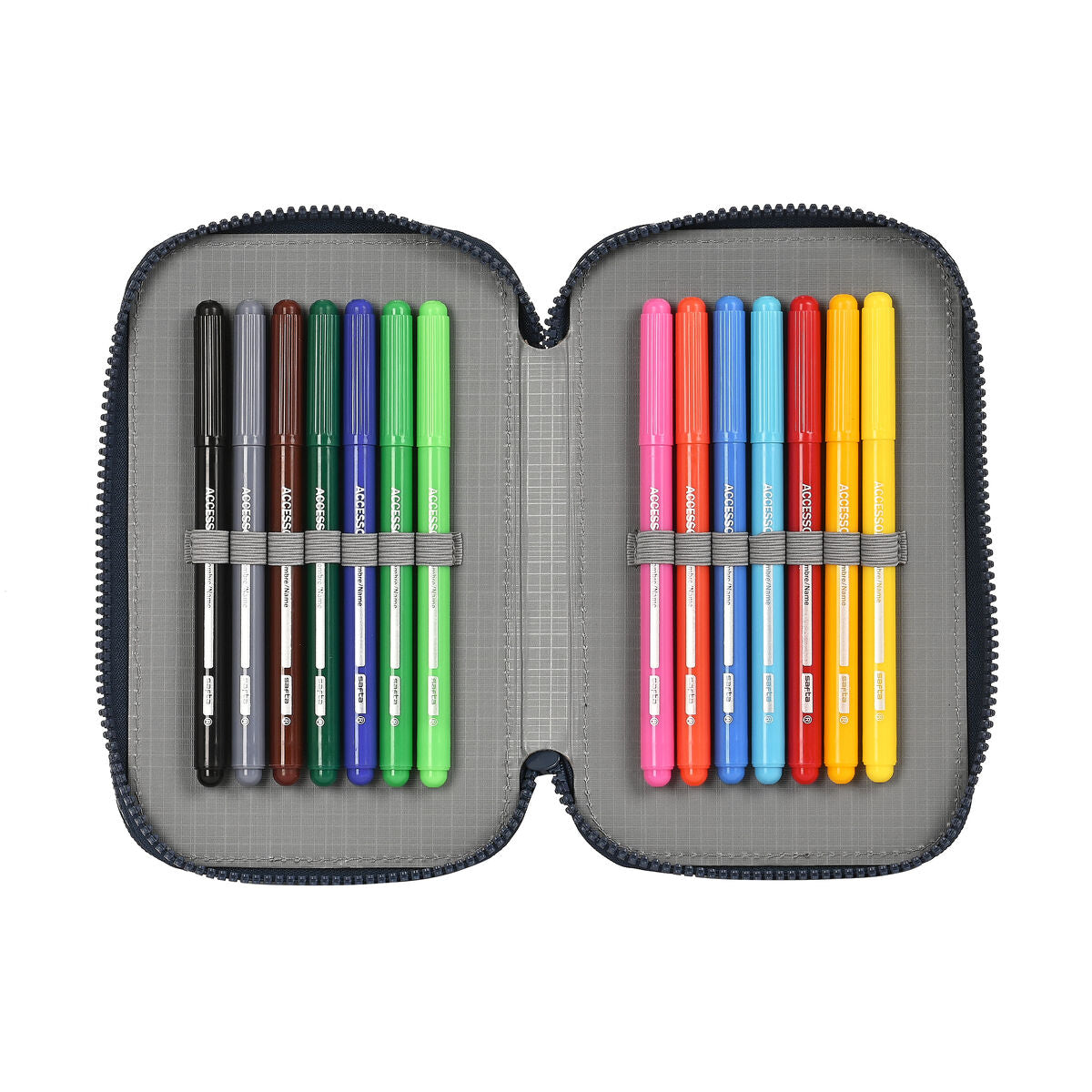 Penar cu Accesorii El Niño Bahia Albastru 12.5 x 19.5 x 4 cm (28 Piese) - Birou și papetărie, Material școlar și educațional