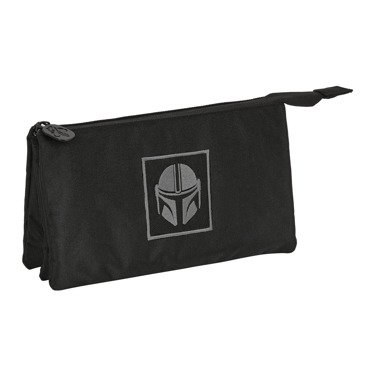 Penar triplu The Mandalorian Negru (22 x 12 x 3 cm) - Birou și papetărie, Material școlar și educațional