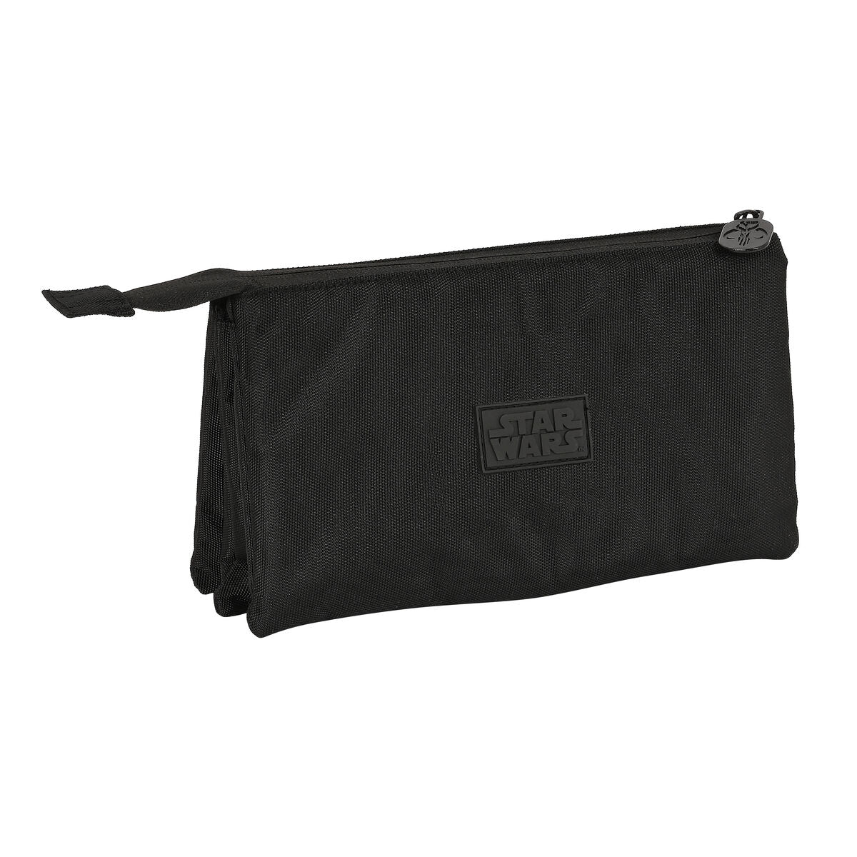 Penar triplu The Mandalorian Negru (22 x 12 x 3 cm) - Birou și papetărie, Material școlar și educațional