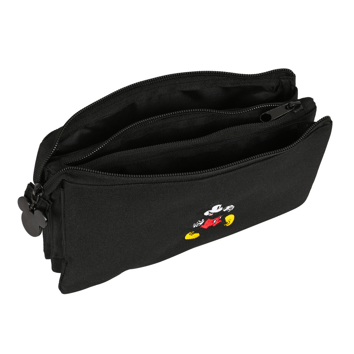 Penar triplu Mickey Mouse Negru 22 x 12 x 3 cm - Birou și papetărie, Material școlar și educațional