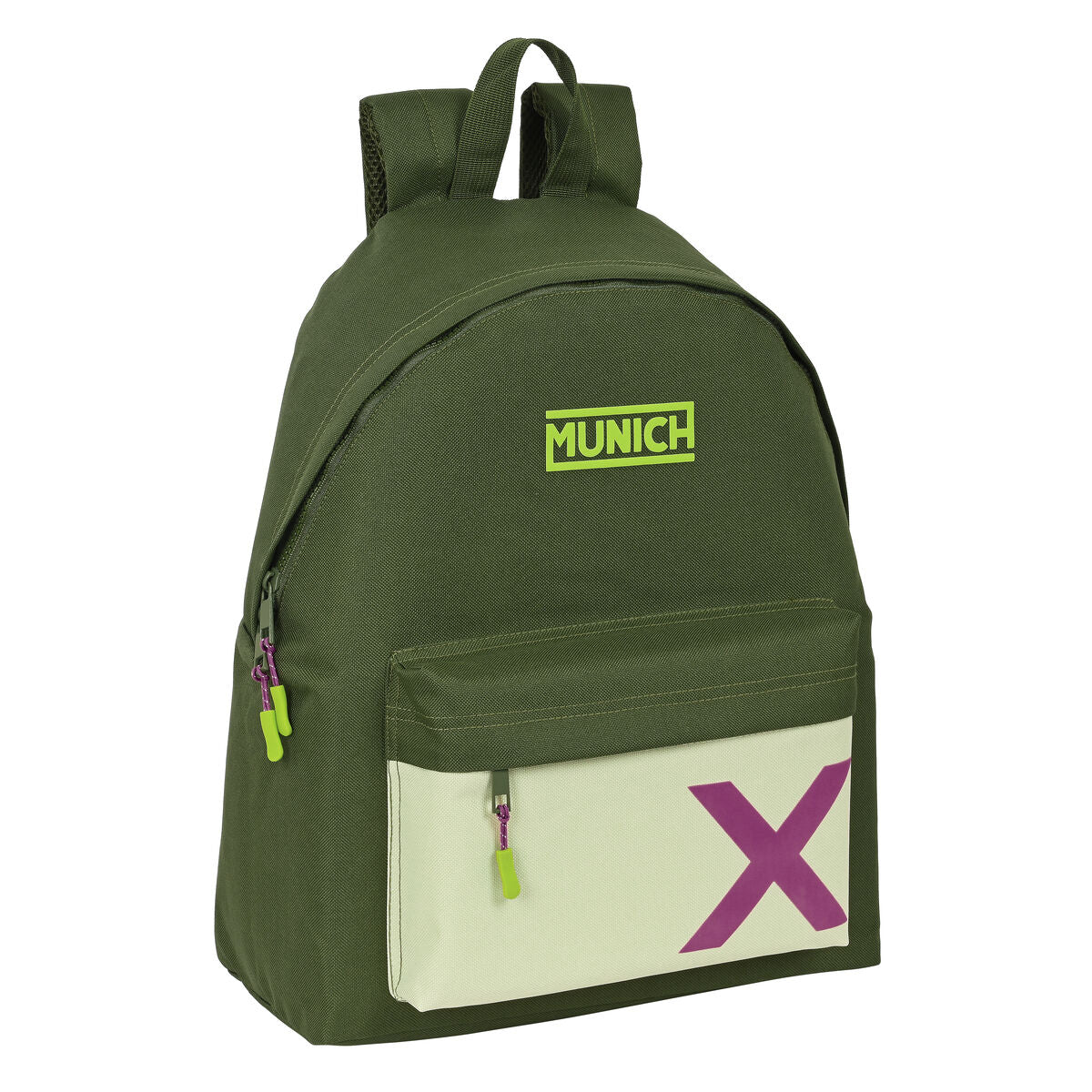 Ghiozdan Munich Bright khaki Verde 33 x 42 x 15 cm - Birou și papetărie, Material școlar și educațional