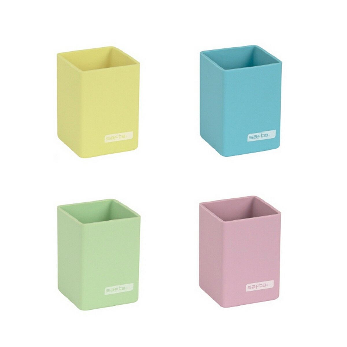 Set Safta Albastru Multicolor Silicon 19,5 x 23 cm Suport pentru Creioane - Birou și papetărie, Material școlar și educațional