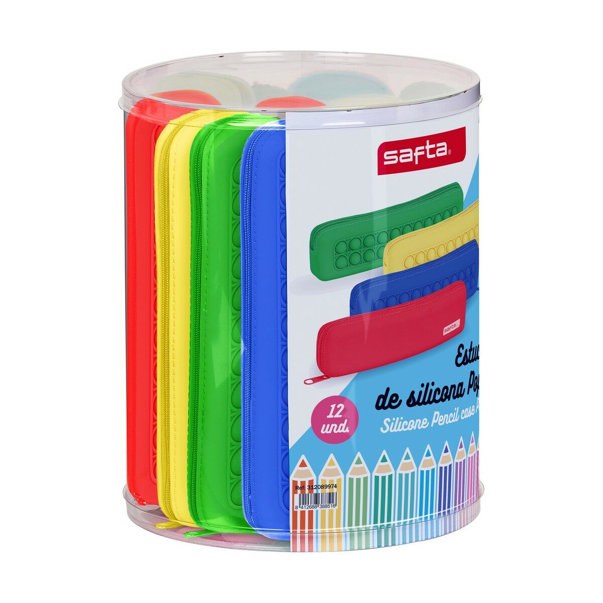 Penar Școlar Safta Pop It Multicolor Îngust (12 Piese) - Birou și papetărie, Material școlar și educațional