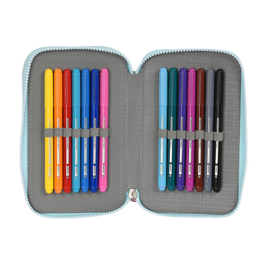 Creion dublu Moos Garden Turquoise 12.5 x 19.5 x 4 cm (28 Piese) - Birou și papetărie, Material școlar și educațional