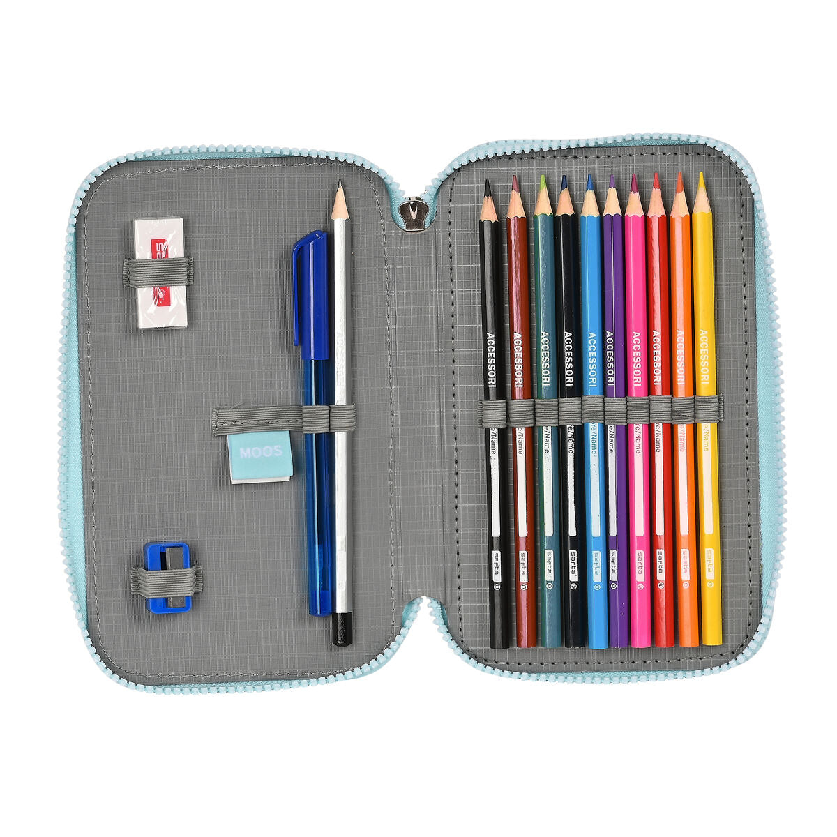 Creion dublu Moos Garden Turquoise 12.5 x 19.5 x 4 cm (28 Piese) - Birou și papetărie, Material școlar și educațional