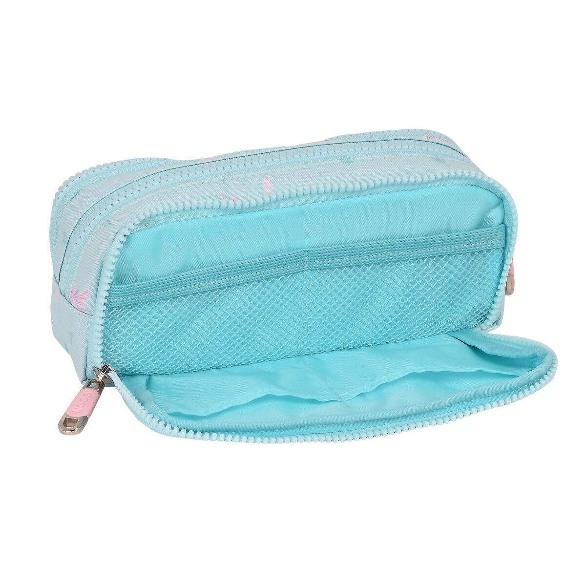 Penar triplu Moos Garden 21 x 8 x 8 cm Turquoise - Birou și papetărie, Material școlar și educațional