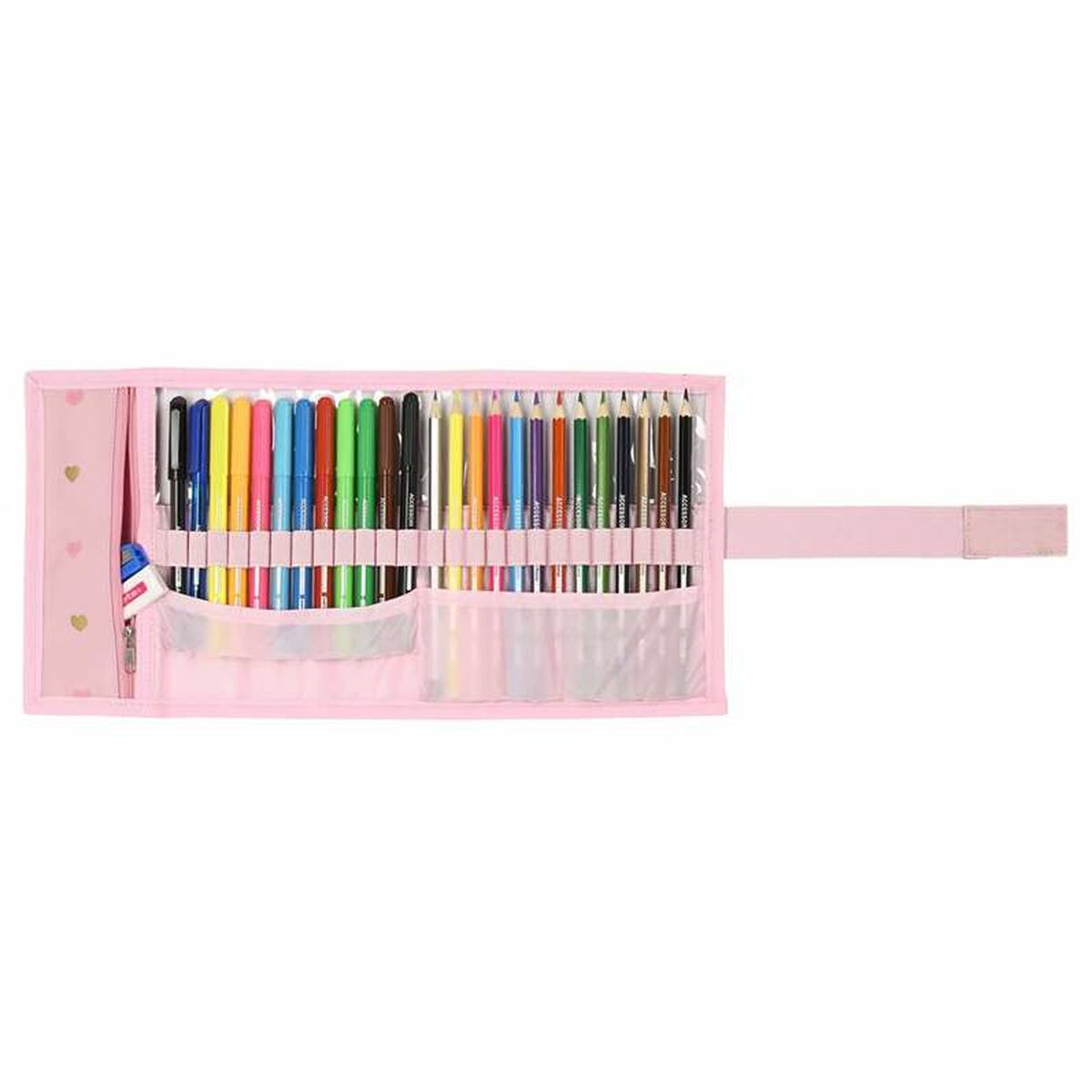 Penar Glowlab Kids Hearts Roz deschis 20 x 7 cm Inimi - Birou și papetărie, Material școlar și educațional