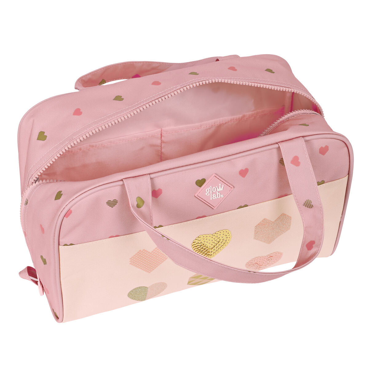 Trusă Școlară Glow Lab Hearts Roz 31 x 14 x 19 cm - Birou și papetărie, Material școlar și educațional