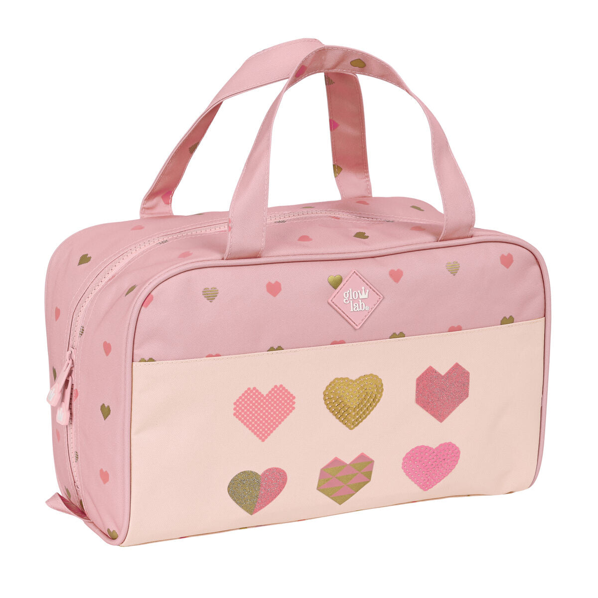 Trusă Școlară Glow Lab Hearts Roz 31 x 14 x 19 cm - Birou și papetărie, Material școlar și educațional