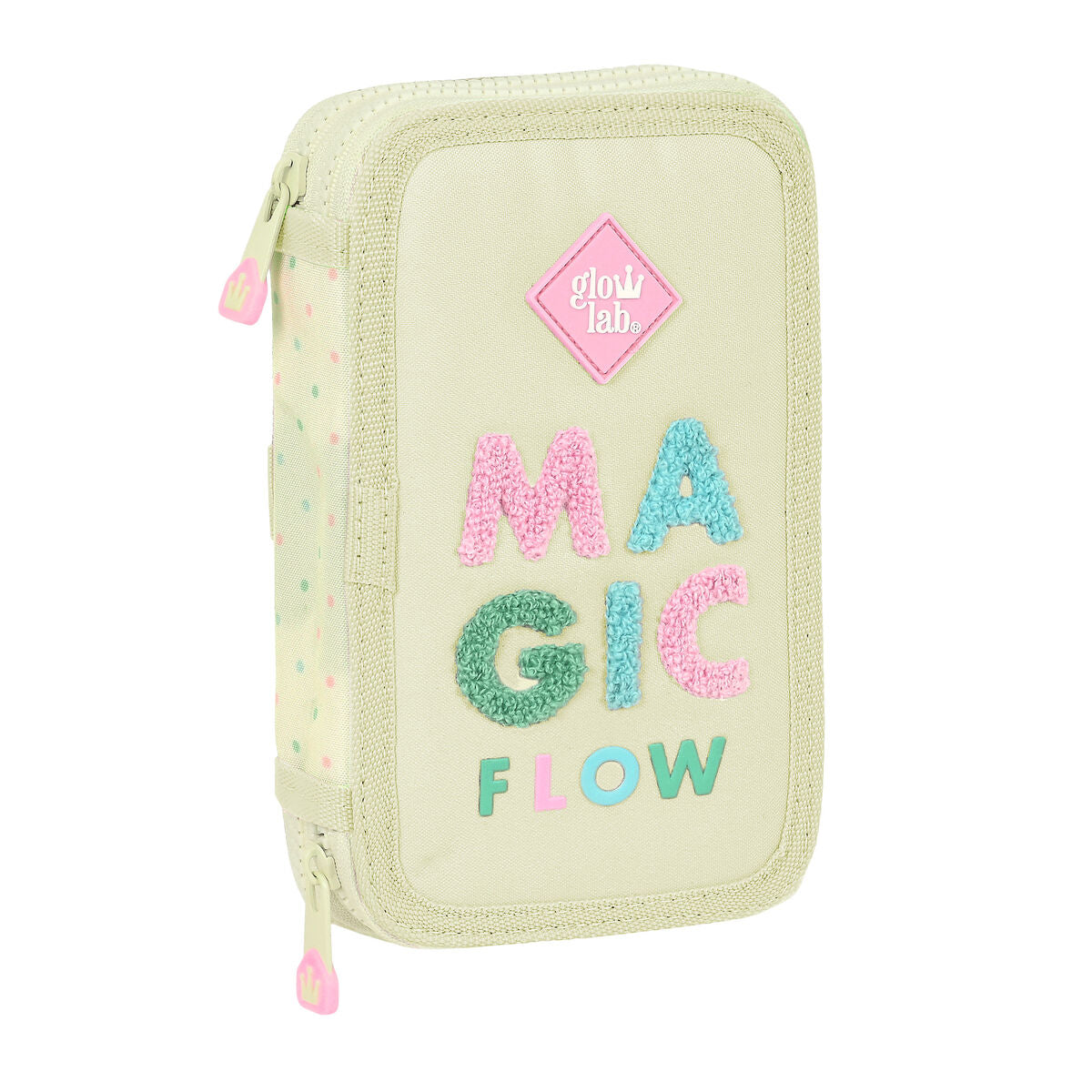 Penar cu Accesorii Glow Lab Magic flow Bej 12.5 x 19.5 x 4 cm (28 Piese) - Birou și papetărie, Material școlar și educațional