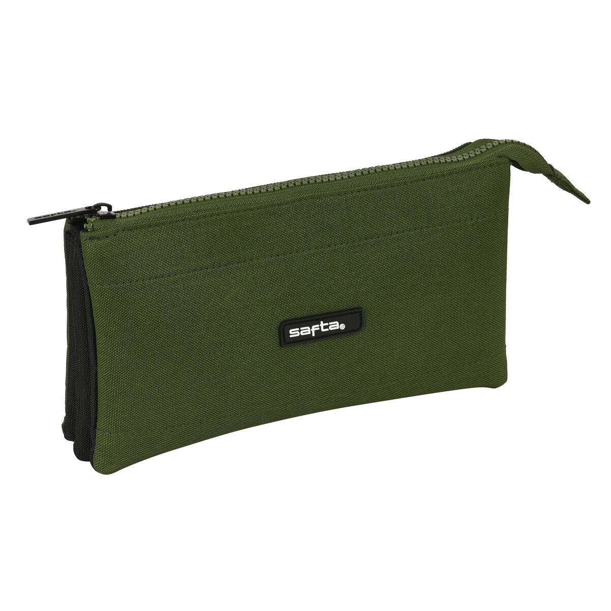 Penar triplu Safta Dark forest Negru Verde 22 x 12 x 3 cm - Birou și papetărie, Material școlar și educațional