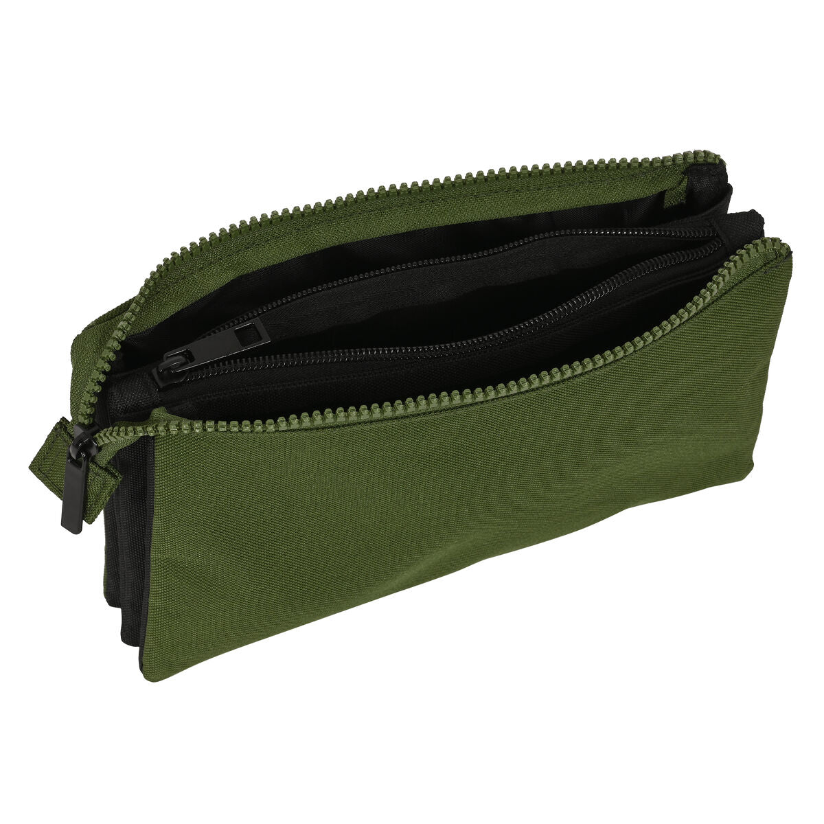 Penar triplu Safta Dark forest Negru Verde 22 x 12 x 3 cm - Birou și papetărie, Material școlar și educațional