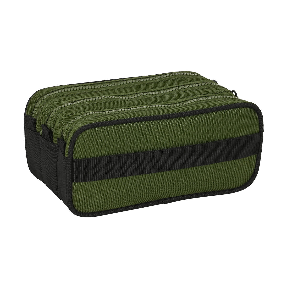 Penar triplu Safta Dark forest Negru Verde 21,5 x 10 x 8 cm - Birou și papetărie, Material școlar și educațional