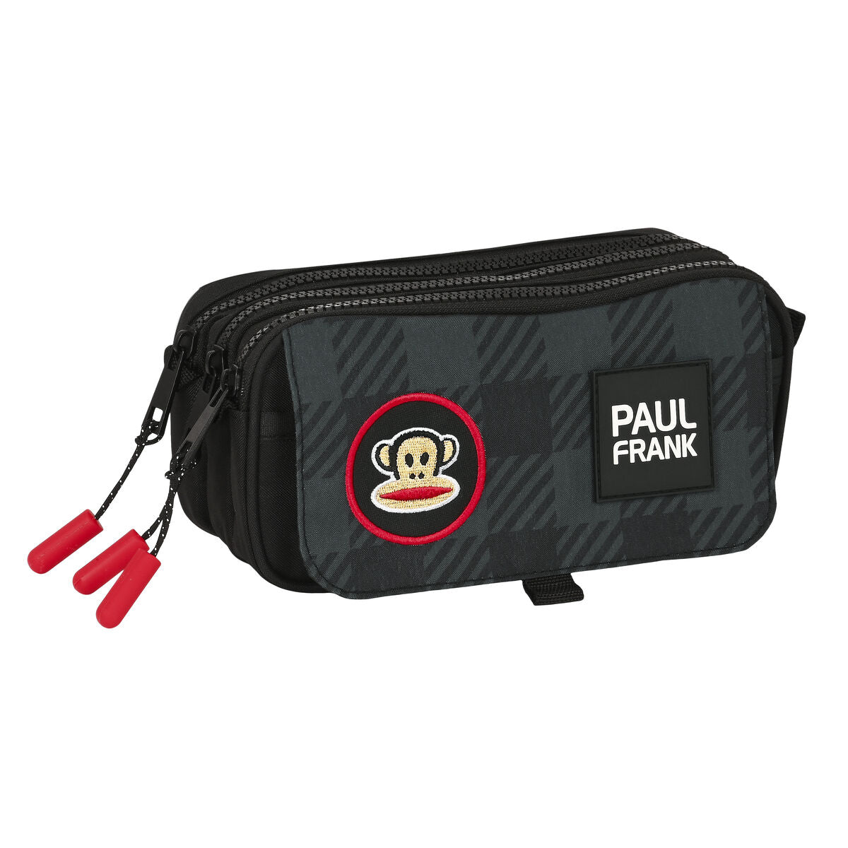 Penar triplu Paul Frank Campers Negru (21,5 x 10 x 8 cm) - Birou și papetărie, Material școlar și educațional