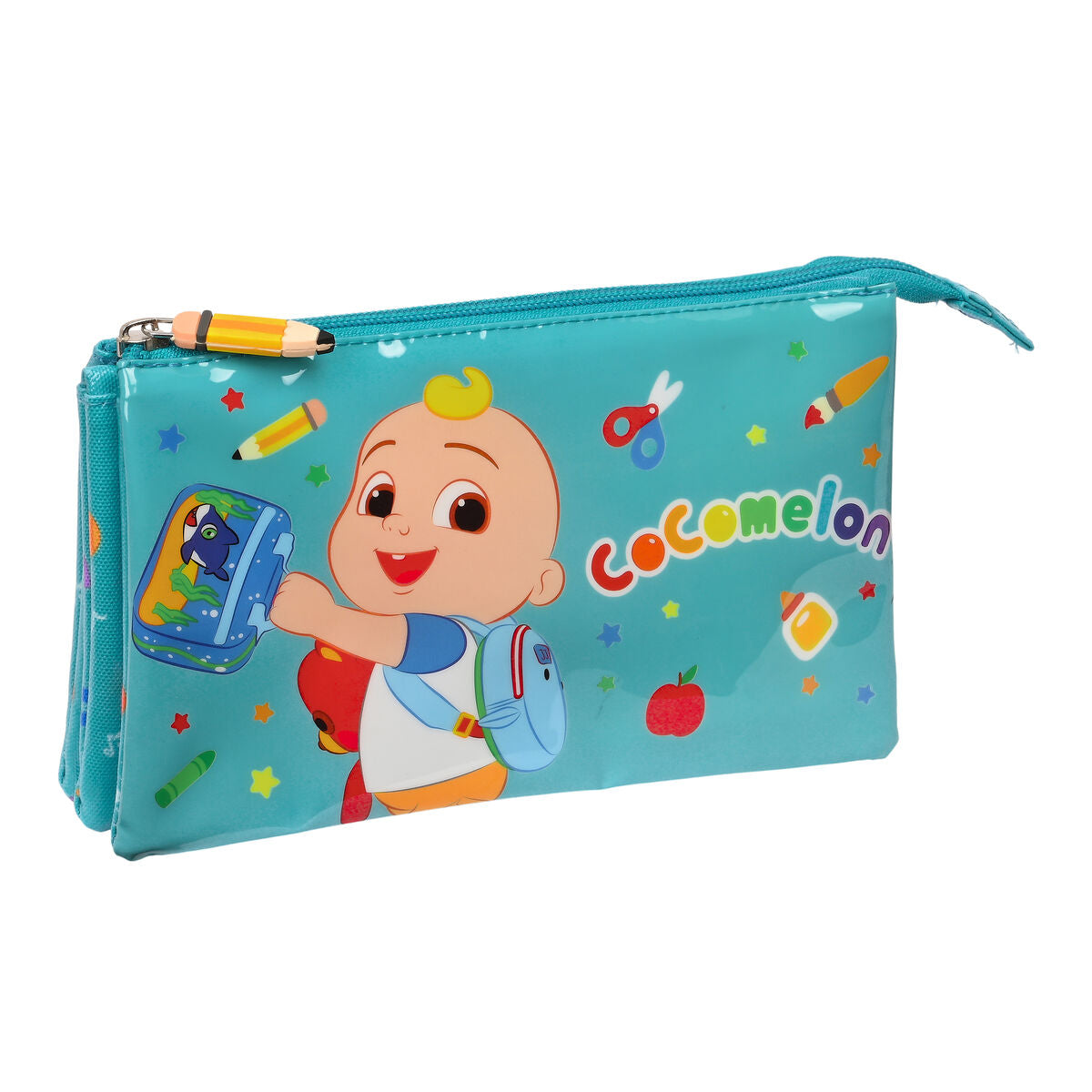 Penar triplu CoComelon Back to class Albastru deschis (22 x 12 x 3 cm) - Birou și papetărie, Material școlar și educațional
