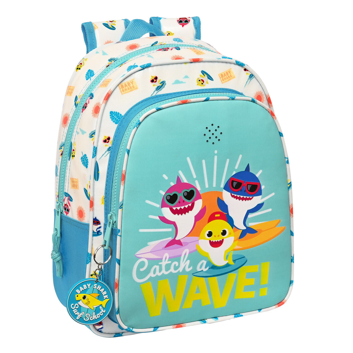 Ghiozdan Baby Shark Surfing Albastru Alb 27 x 33 x 10 cm - Birou și papetărie, Material școlar și educațional