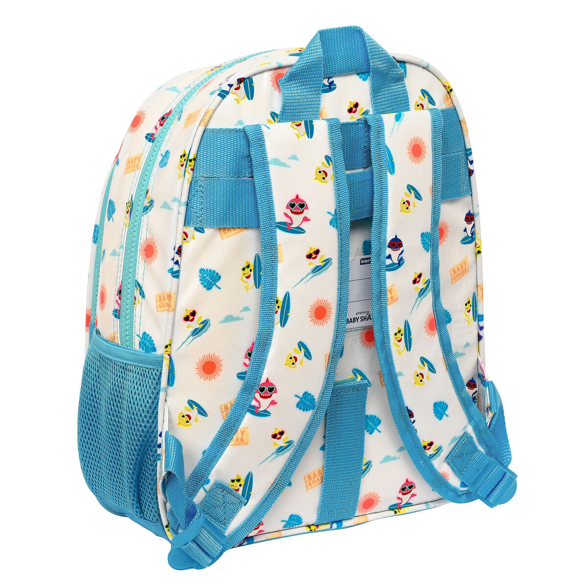 Ghiozdan Baby Shark Surfing Albastru Alb 27 x 33 x 10 cm - Birou și papetărie, Material școlar și educațional