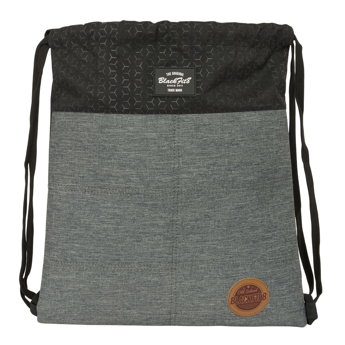Geantă Rucsac cu Bretele BlackFit8 Old school Negru Gri 35 x 40 x 1 cm - Birou și papetărie, Material școlar și educațional