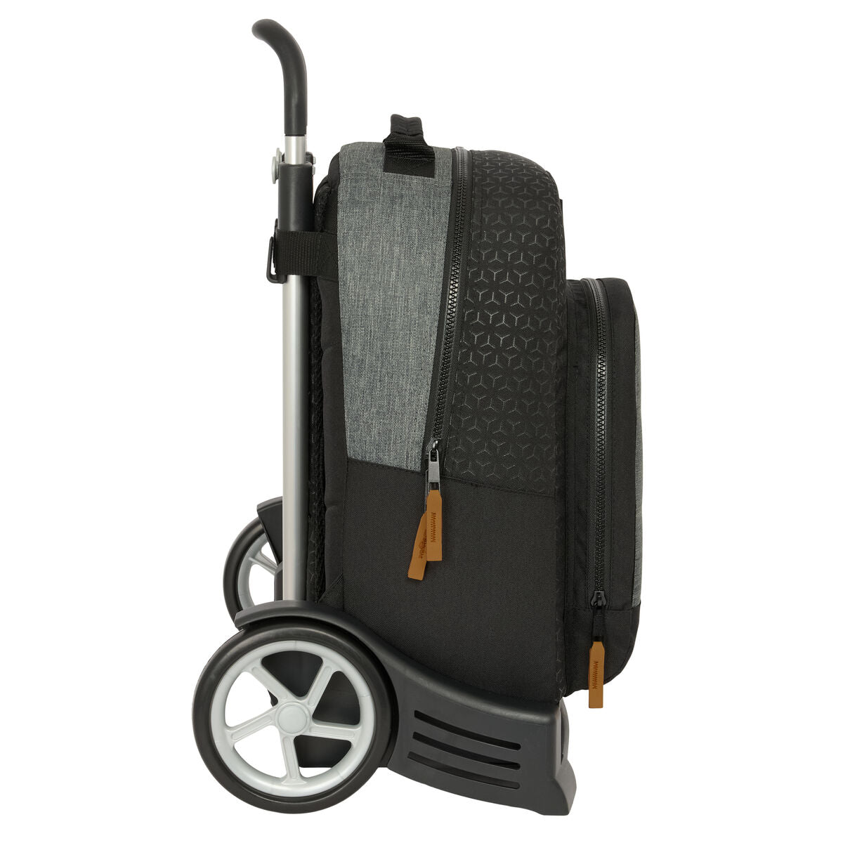Ghiozdan cu Roți BlackFit8 Old school Negru Gri 32 x 42 x 15 cm - Birou și papetărie, Material școlar și educațional