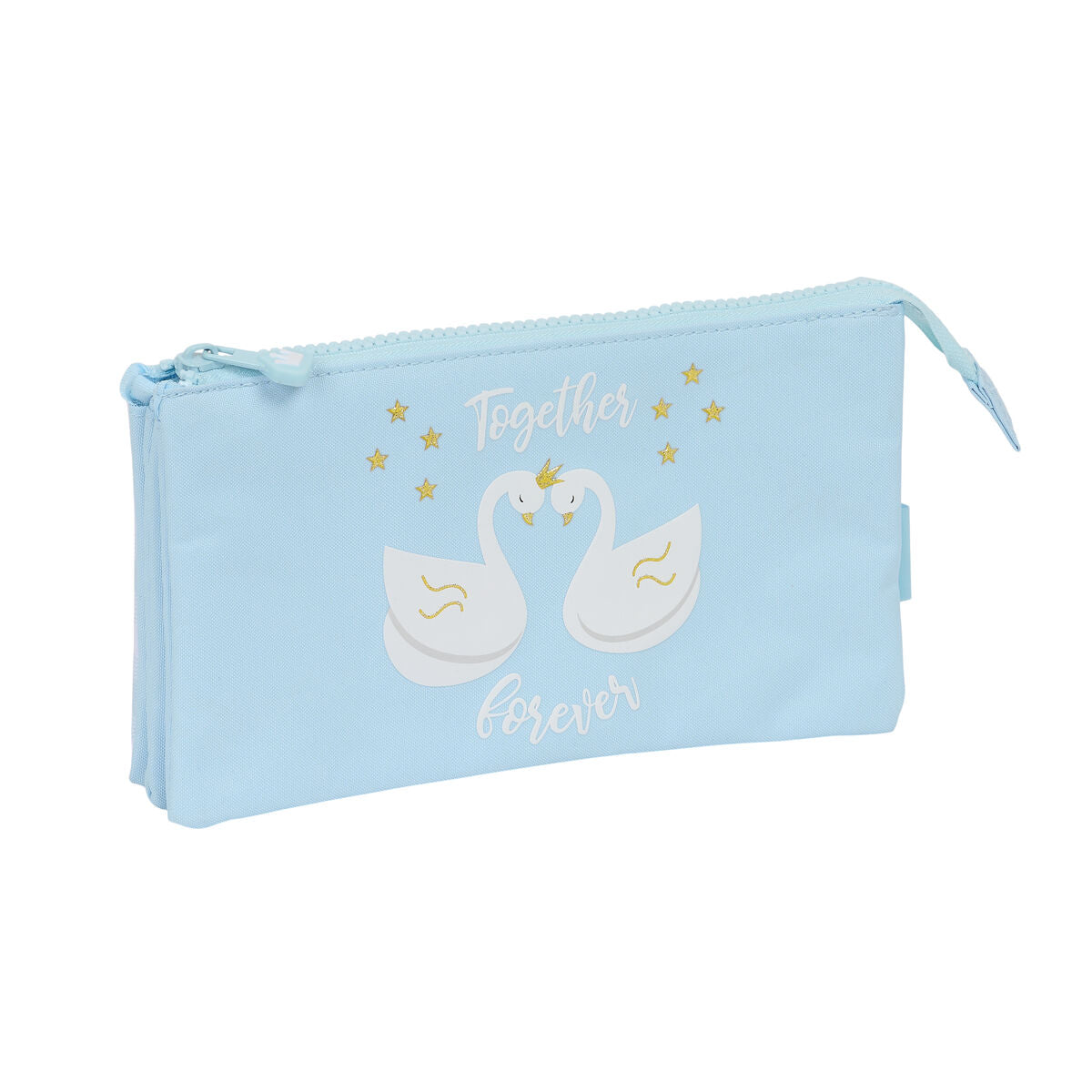 Penar triplu Glow Lab Cisnes Albastru deschis 22 x 12 x 3 cm - Birou și papetărie, Material școlar și educațional
