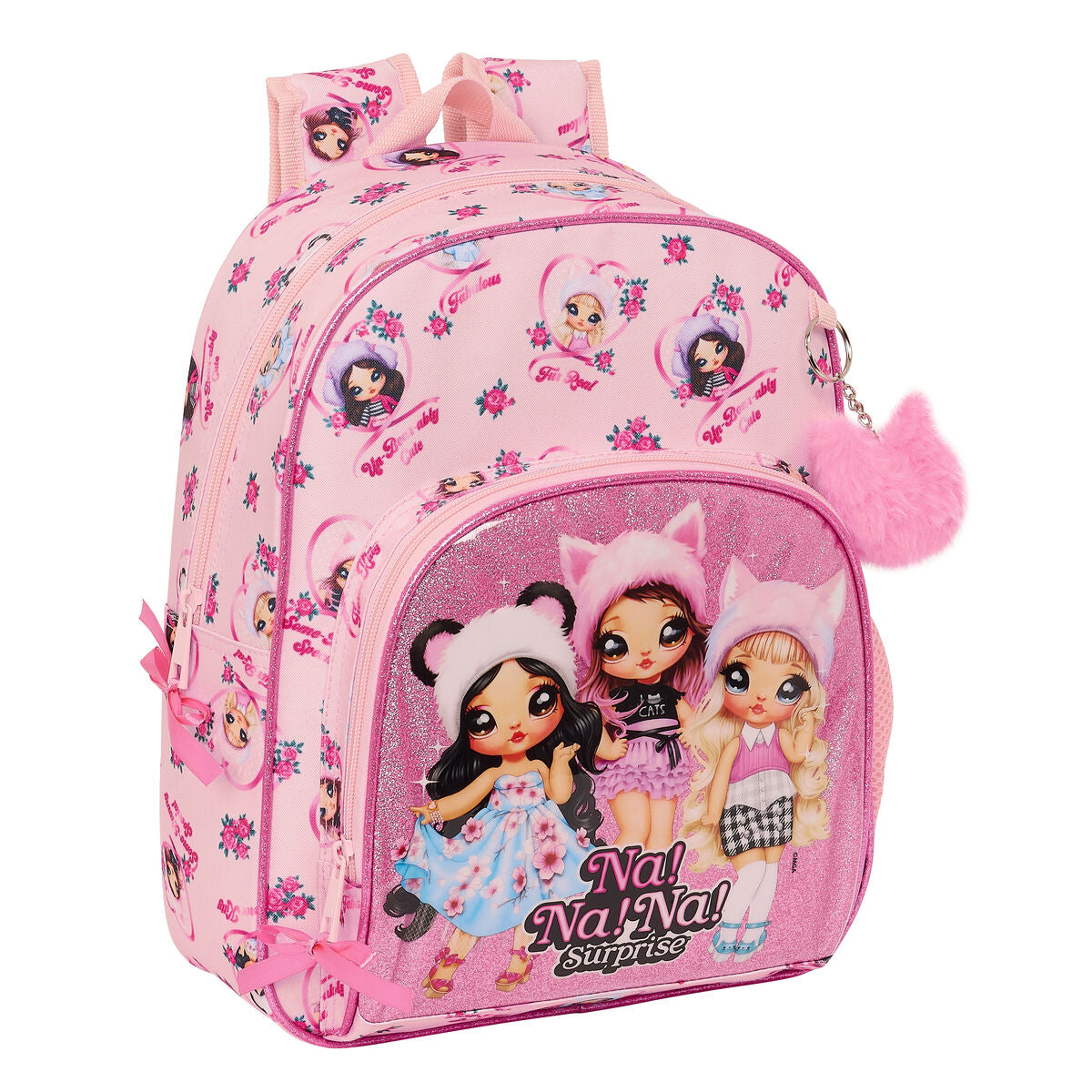 Ghiozdan Na!Na!Na! Surprise Fabulous Roz 28 x 34 x 10 cm - Birou și papetărie, Material școlar și educațional