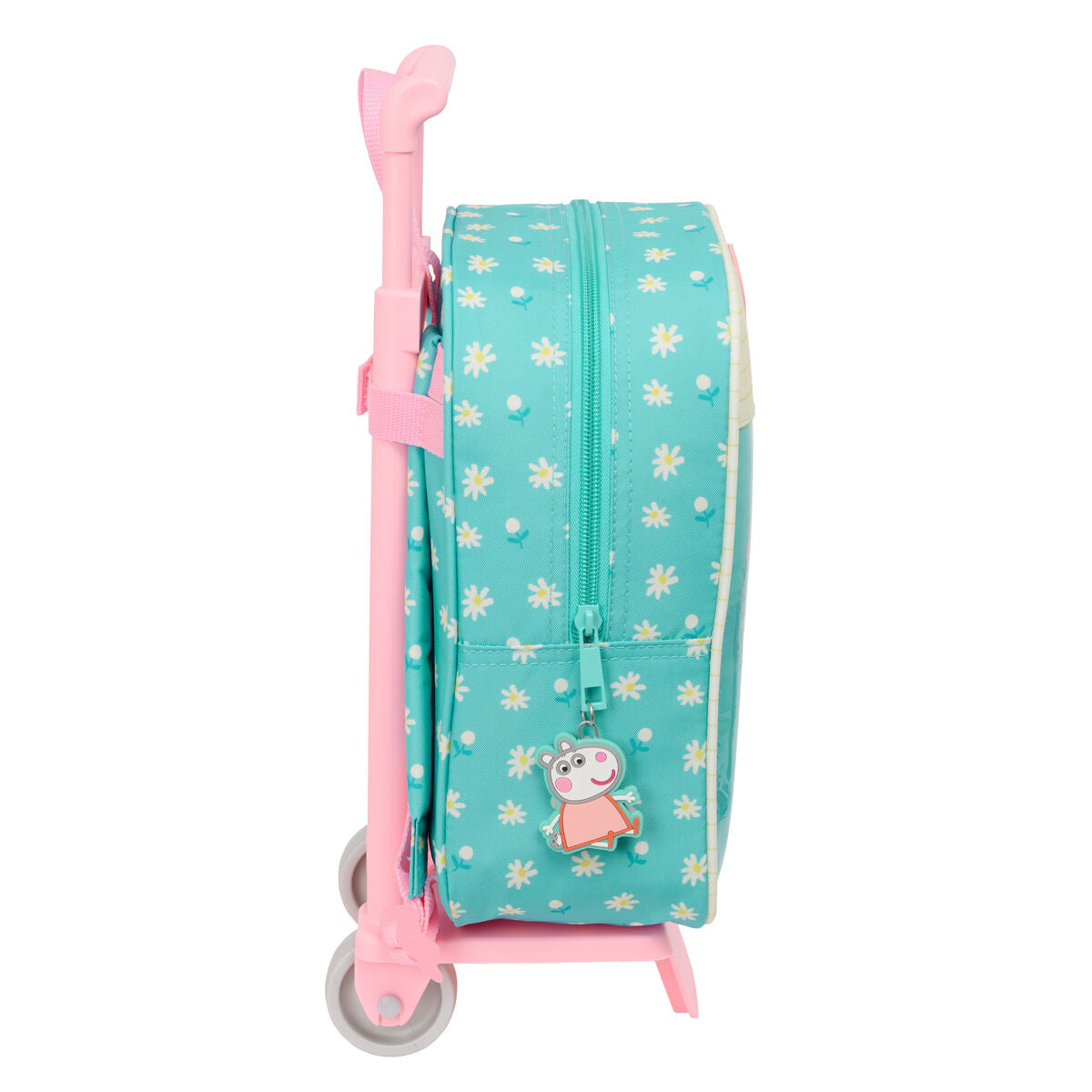 Ghiozdan cu Roți Peppa Pig Pretty flowers Galben Mentă 22 x 27 x 10 cm - Birou și papetărie, Material școlar și educațional