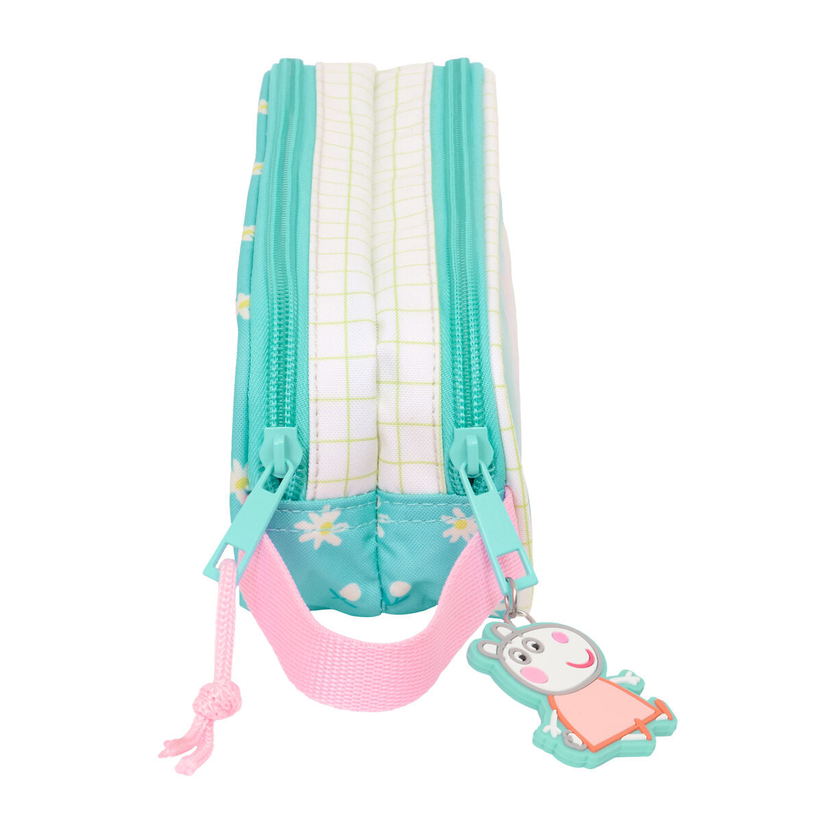 Penar dublu Peppa Pig Pretty flowers Galben Mentă 21 x 8 x 6 cm - Birou și papetărie, Material școlar și educațional