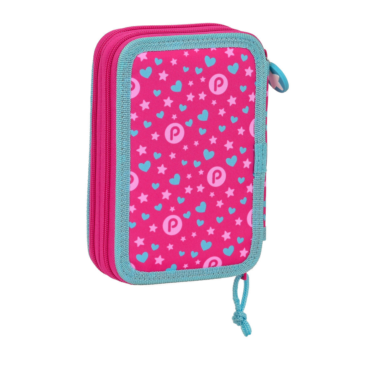 Penar dublu Pinypon Albastru Roz 12.5 x 19.5 x 4 cm (28 Piese) - Birou și papetărie, Material școlar și educațional