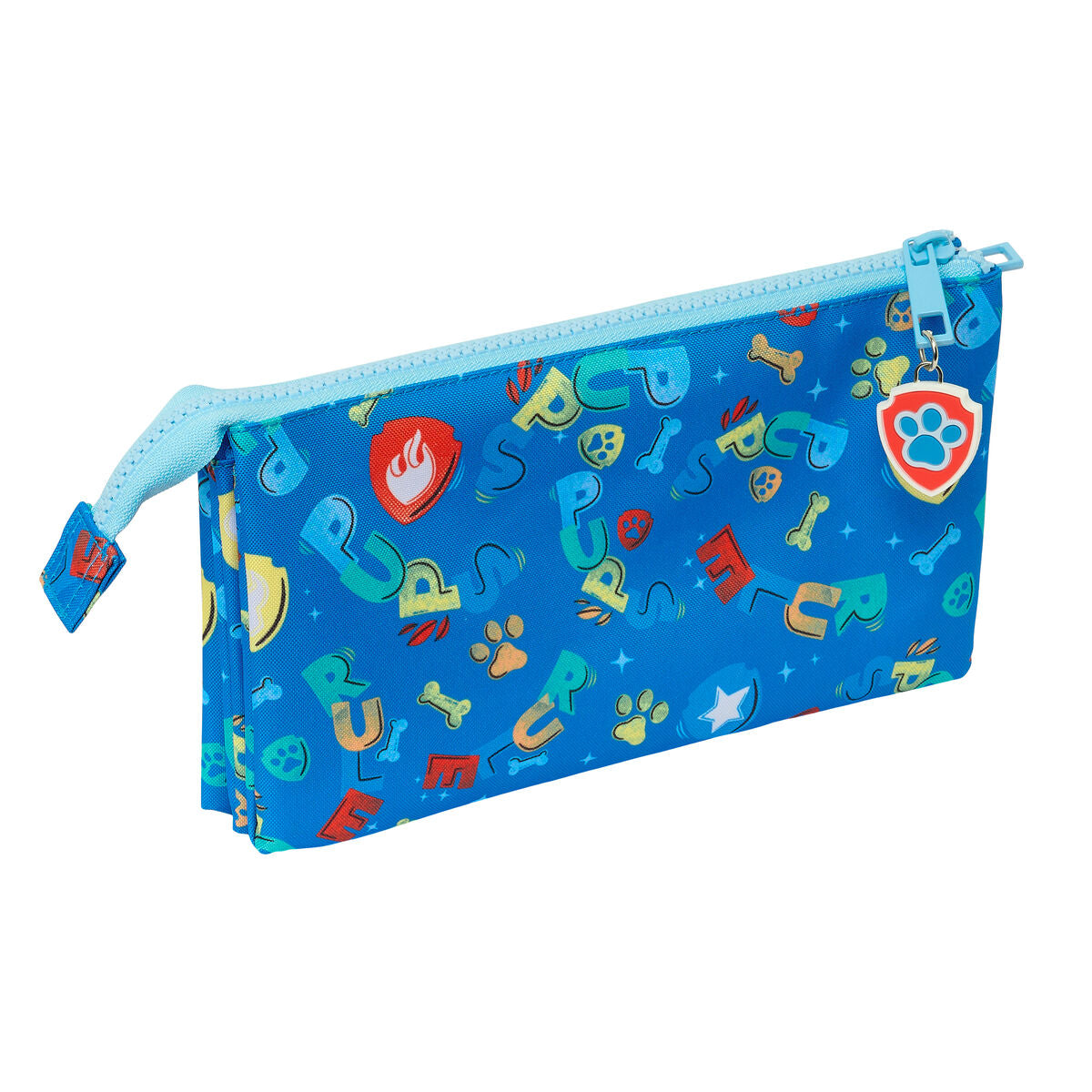 Penar triplu The Paw Patrol Pups rule Albastru 22 x 12 x 3 cm - Birou și papetărie, Material școlar și educațional