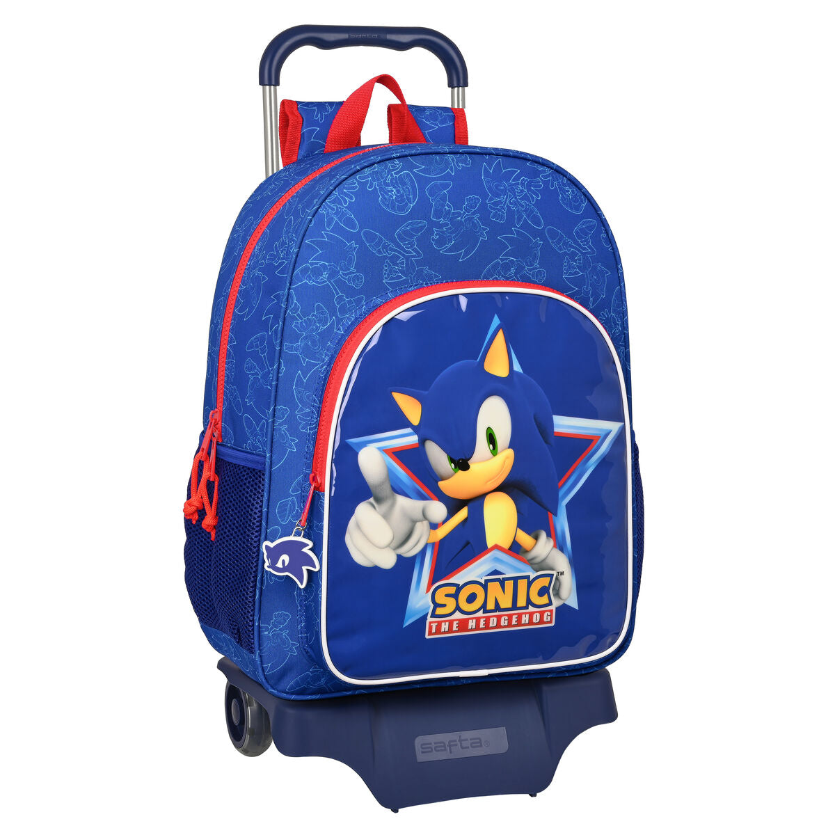 Ghiozdan cu Roți Sonic Let's roll Bleumarin 33 x 42 x 14 cm - Birou și papetărie, Material școlar și educațional