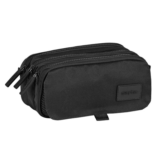 Penar triplu Safta 21,5 x 10 x 8 cm Negru - Birou și papetărie, Material școlar și educațional