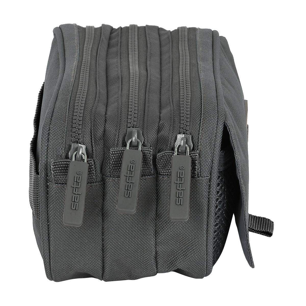 Penar triplu Safta 21,5 x 10 x 8 cm Gri - Birou și papetărie, Material școlar și educațional