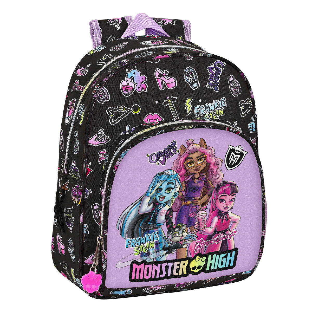 Ghiozdan Monster High Creep Negru 28 x 34 x 10 cm - Birou și papetărie, Material școlar și educațional