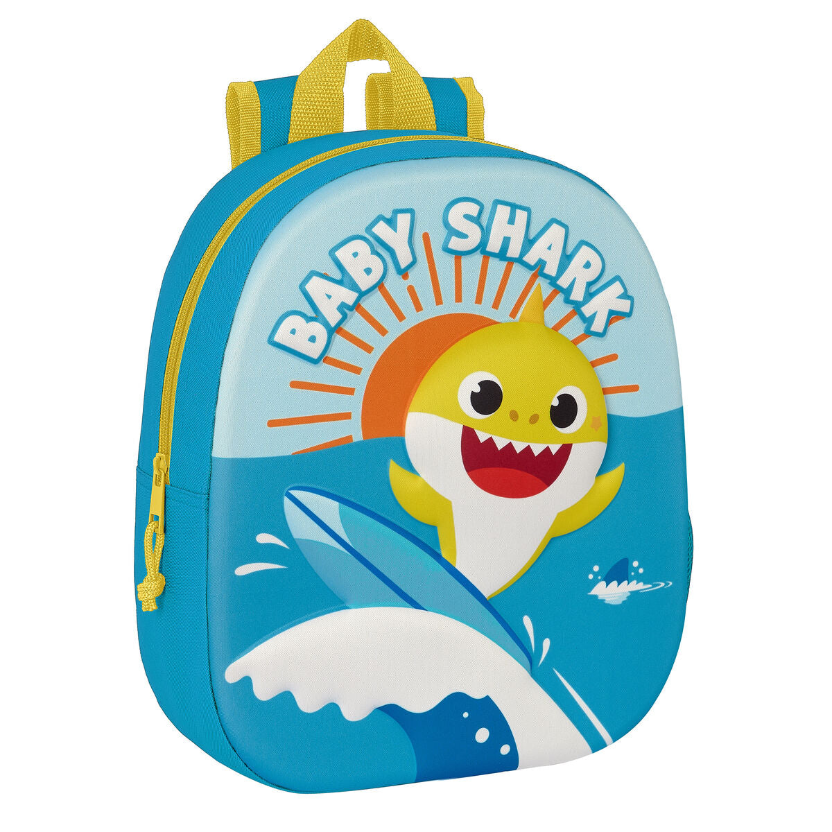 Ghiozdan Baby Shark 3D 27 x 33 x 10 cm Albastru - Birou și papetărie, Material școlar și educațional