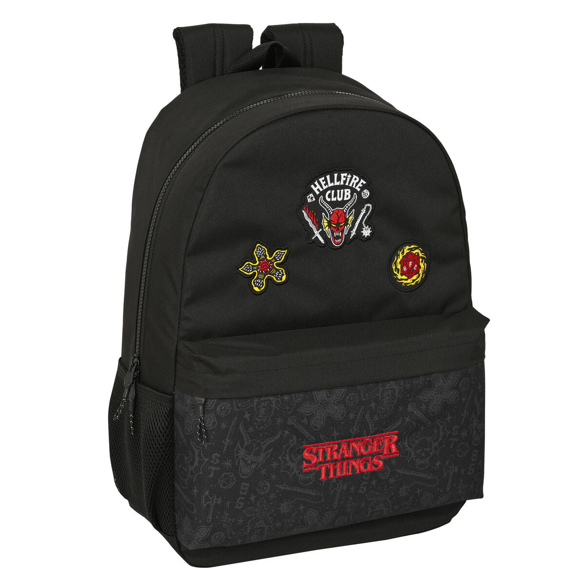 Ghiozdan Stranger Things Negru 30 x 46 x 14 cm - Birou și papetărie, Material școlar și educațional