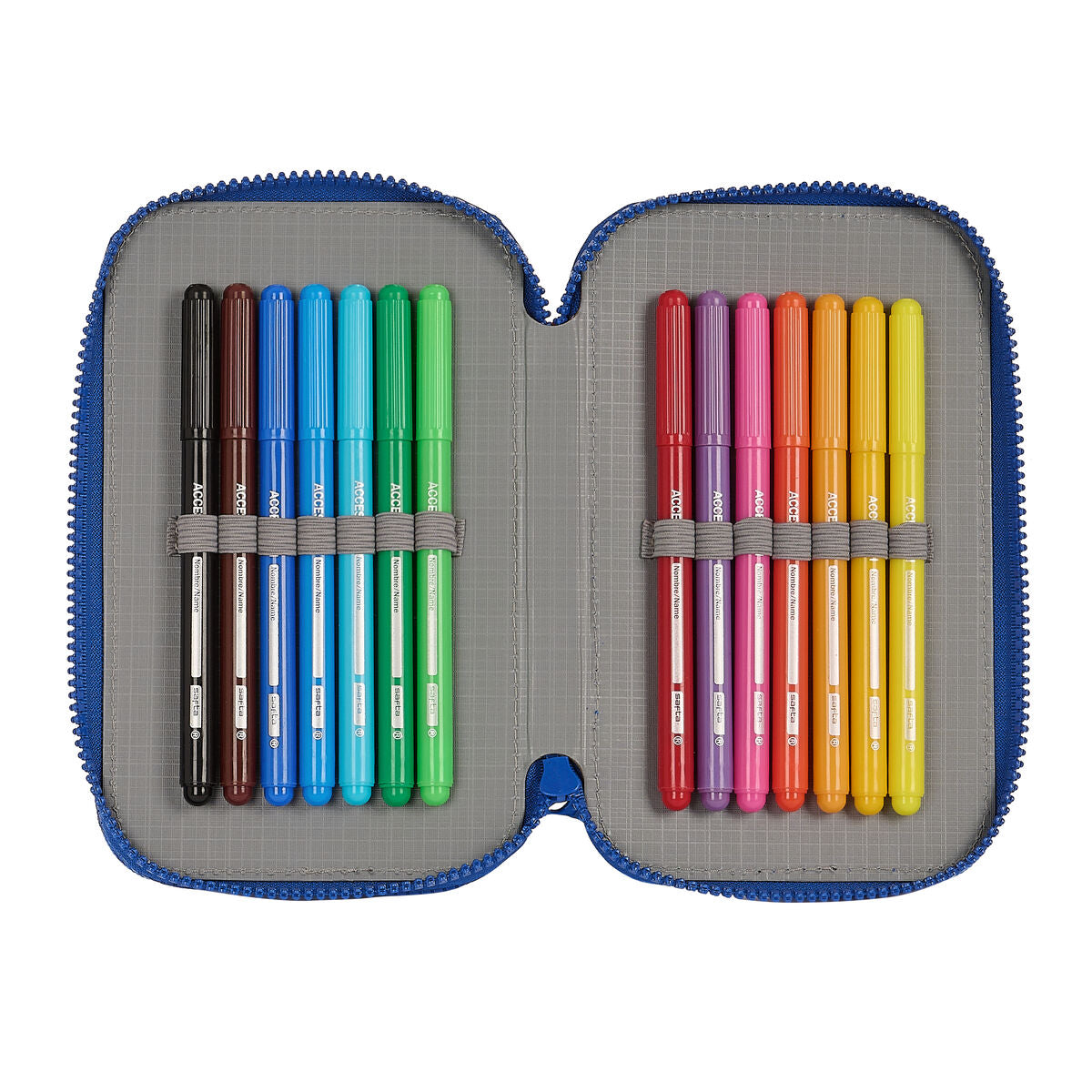 Creion dublu F.C. Barcelona Albastru Castaniu 12.5 x 19.5 x 4 cm (28 Piese) - Birou și papetărie, Material școlar și educațional