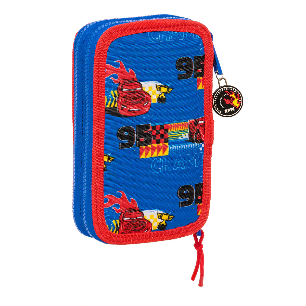 Creion dublu Cars Race ready Albastru 12.5 x 19.5 x 4 cm (28 Piese) - Birou și papetărie, Material școlar și educațional