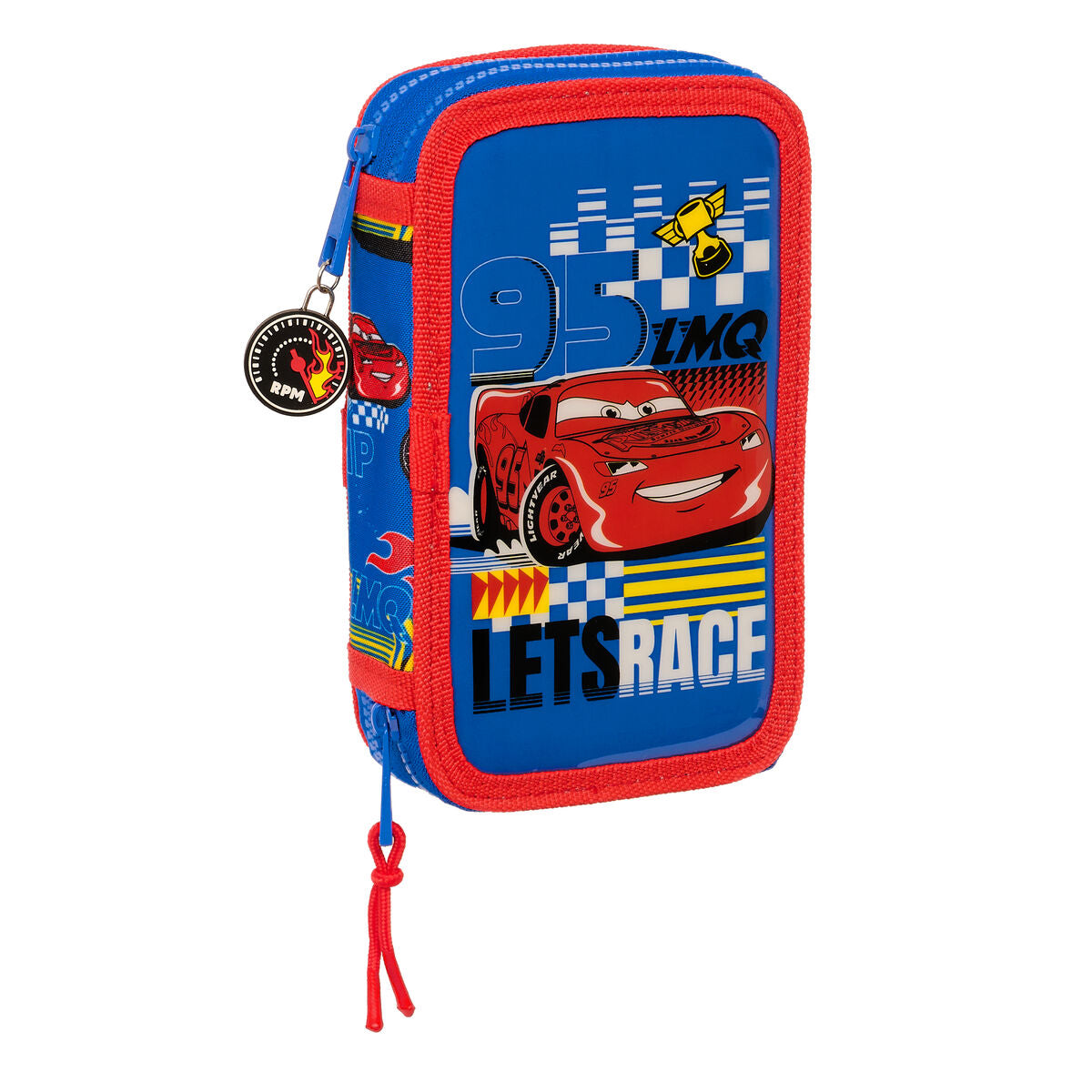 Creion dublu Cars Race ready Albastru 12.5 x 19.5 x 4 cm (28 Piese) - Birou și papetărie, Material școlar și educațional