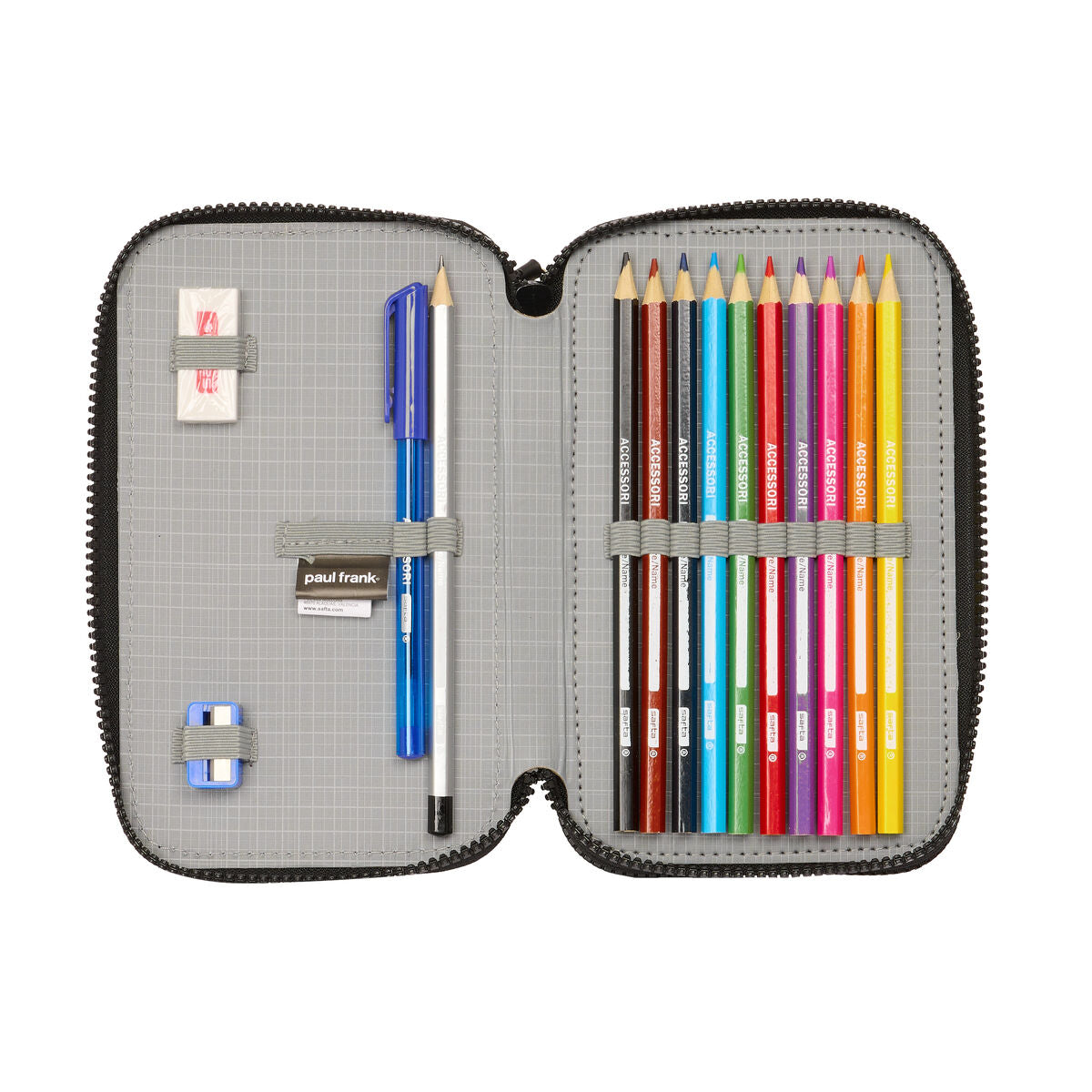 Creion dublu Paul Frank Join the fun Negru 12.5 x 19.5 x 4 cm (28 Piese) - Birou și papetărie, Material școlar și educațional