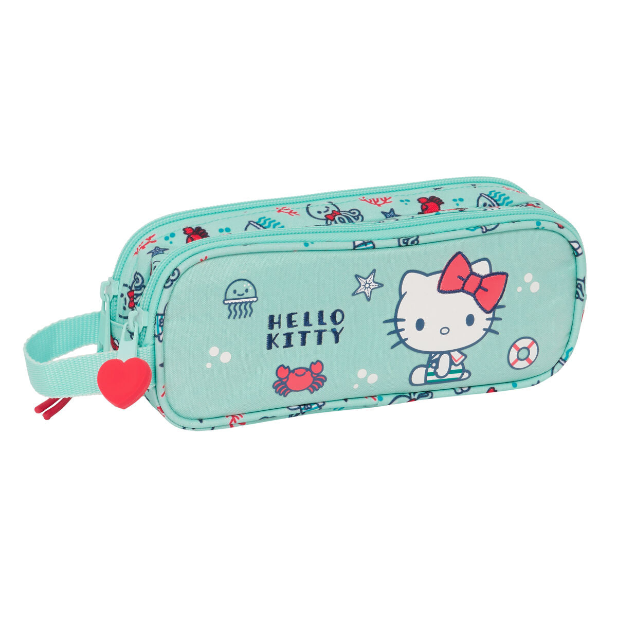 Penar dublu Hello Kitty Sea lovers Turquoise 21 x 8 x 6 cm - Birou și papetărie, Material școlar și educațional