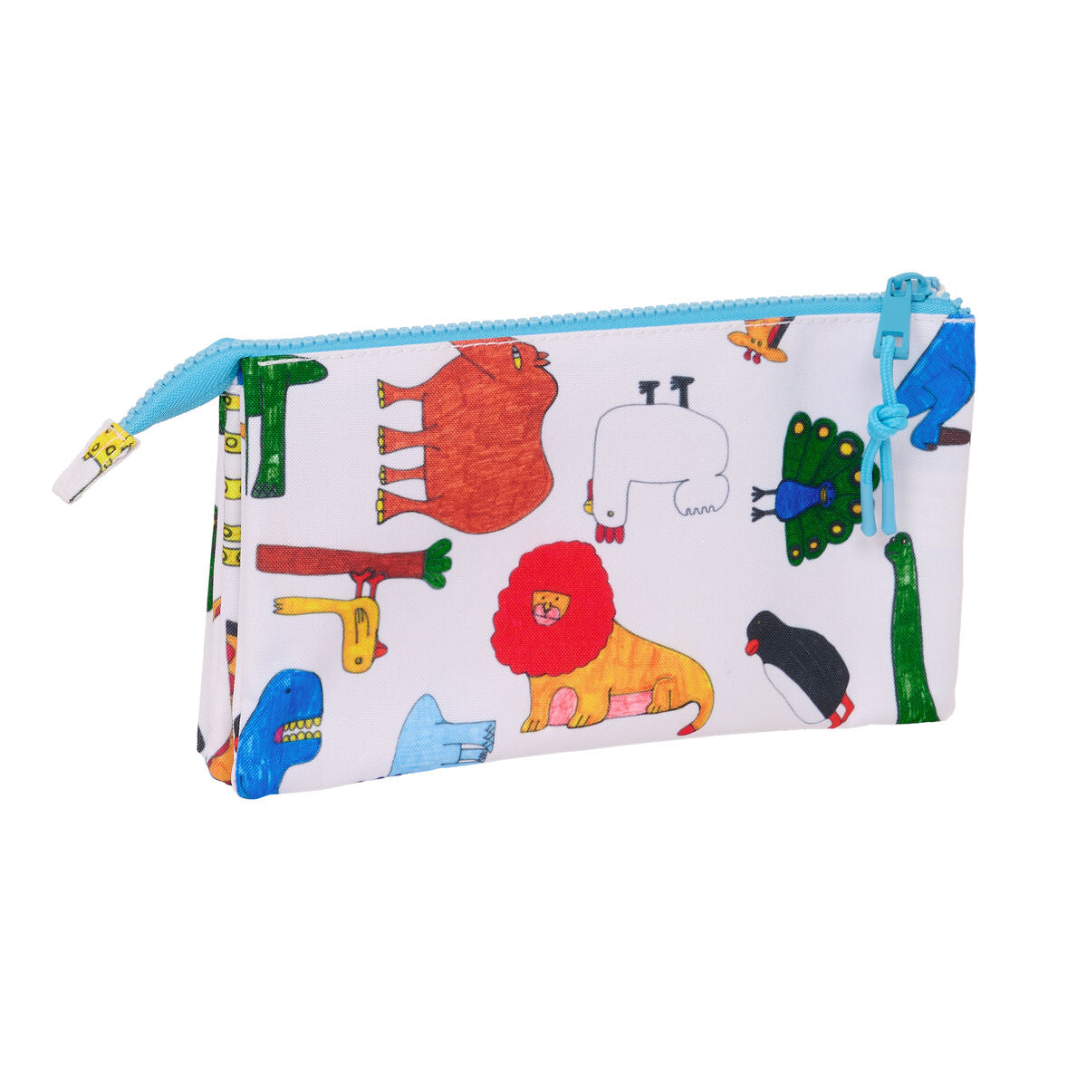 Penar dublu Algo de Jaime Alb 22 x 12 x 3 cm - Birou și papetărie, Material școlar și educațional