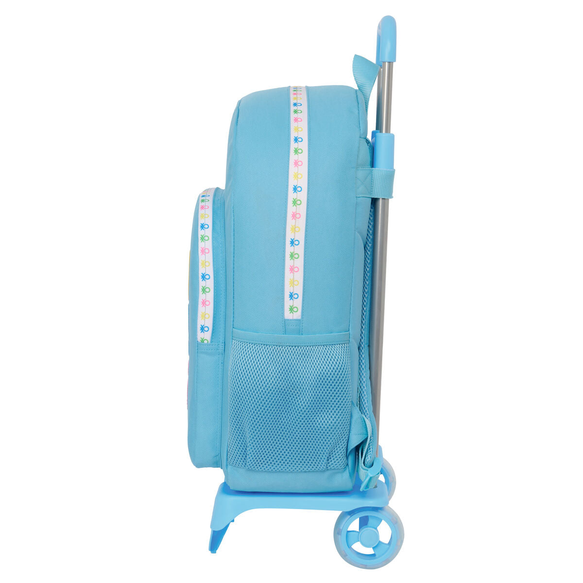 Ghiozdan cu Roți Benetton Spring Albastru celest 30 x 46 x 14 cm - Birou și papetărie, Material școlar și educațional