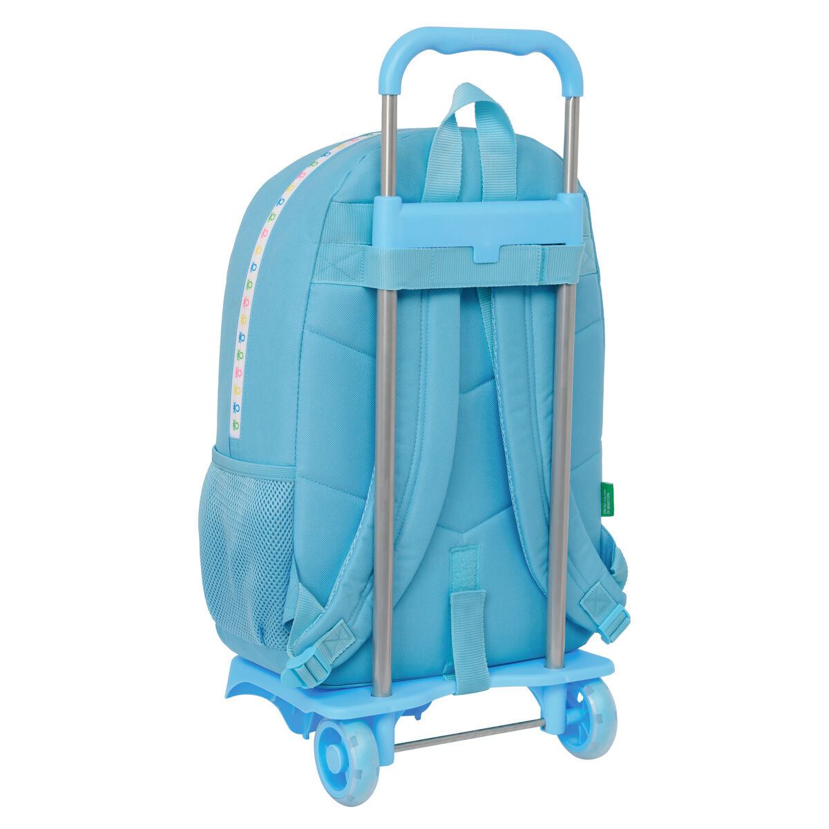 Ghiozdan cu Roți Benetton Spring Albastru celest 30 x 46 x 14 cm - Birou și papetărie, Material școlar și educațional