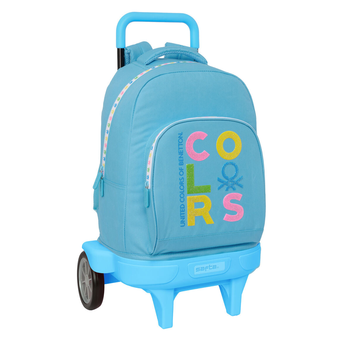 Ghiozdan cu Roți Benetton Spring Albastru celest 33 X 45 X 22 cm - Birou și papetărie, Material școlar și educațional