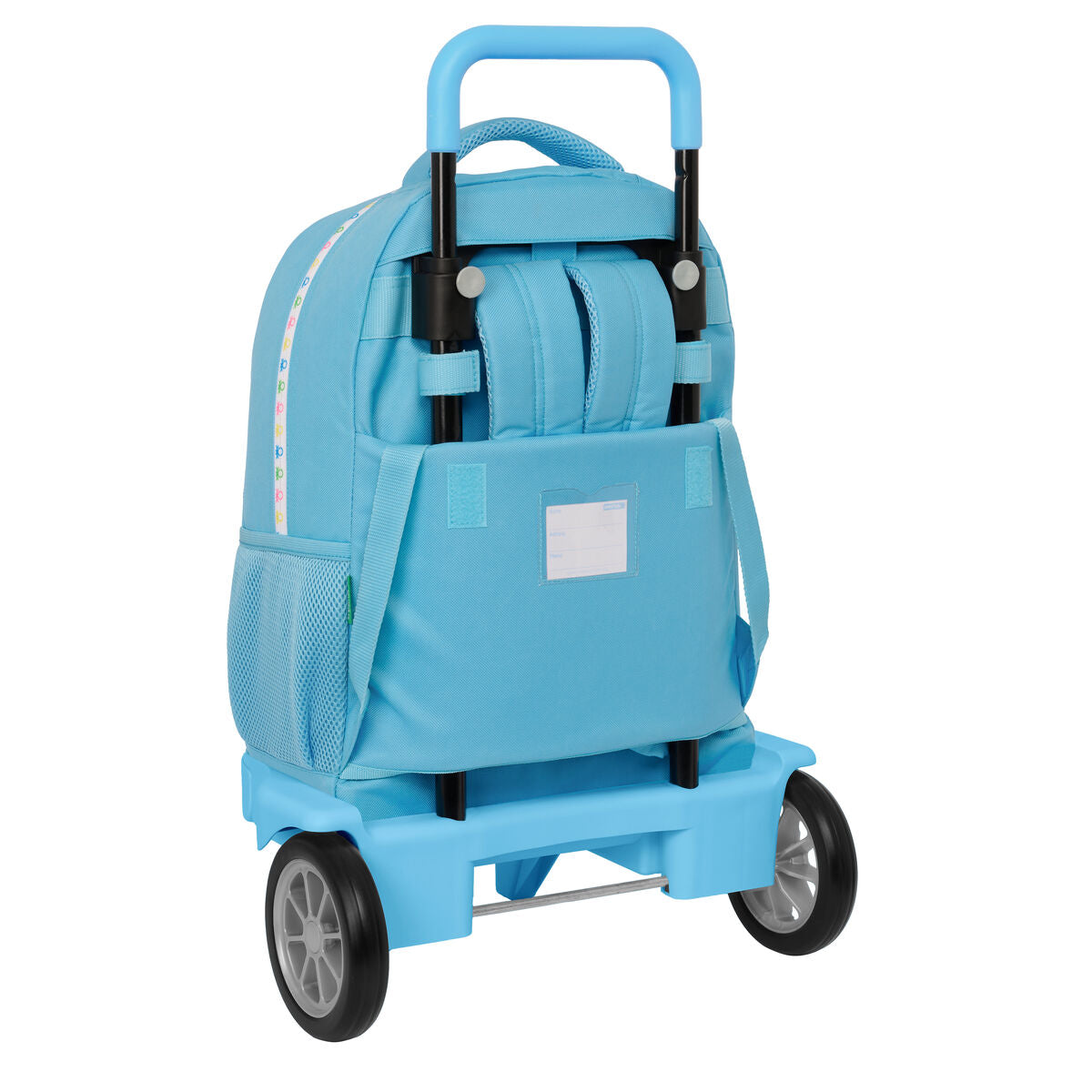 Ghiozdan cu Roți Benetton Spring Albastru celest 33 X 45 X 22 cm - Birou și papetărie, Material școlar și educațional