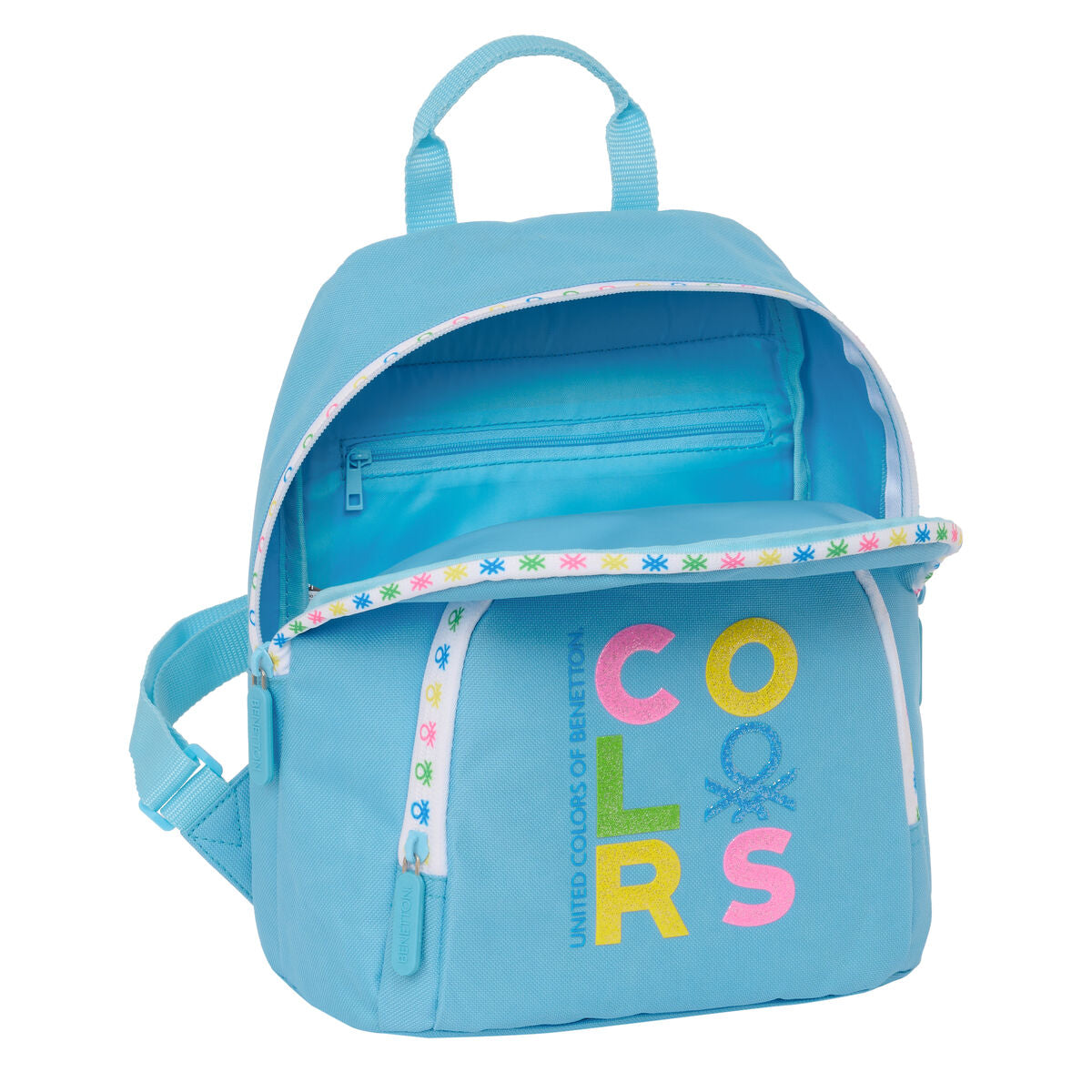 Rucsac Benetton Spring Mini Celeste 25 x 30 x 13 cm - Birou și papetărie, Material școlar și educațional