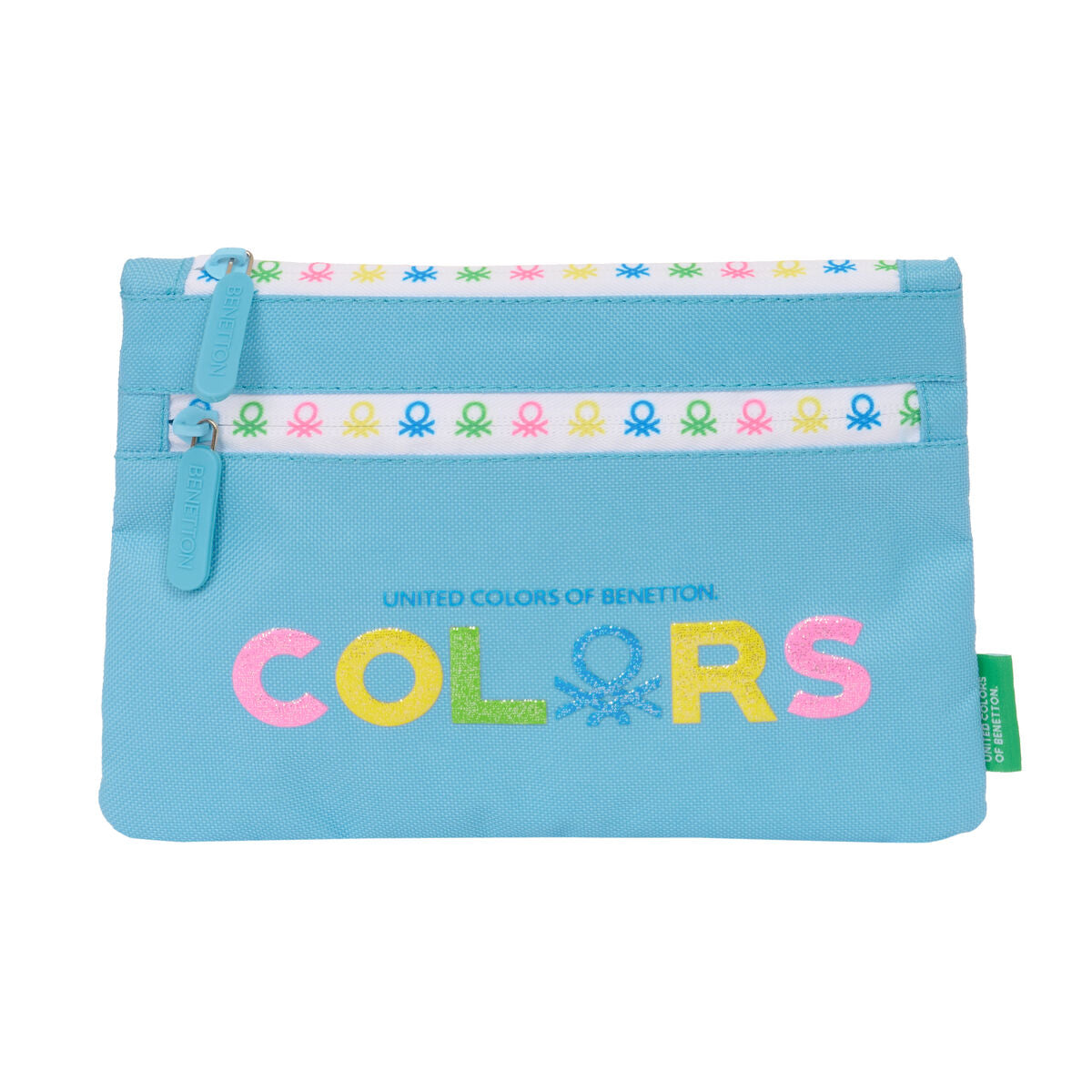 Penar Școlar Benetton Spring Albastru celest 23 x 16 x 3 cm - Birou și papetărie, Material școlar și educațional