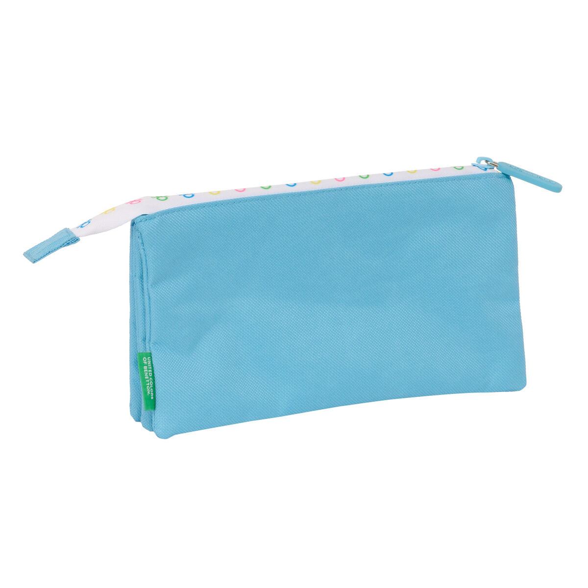 Penar triplu Benetton Spring Albastru celest 22 x 12 x 3 cm - Birou și papetărie, Material școlar și educațional