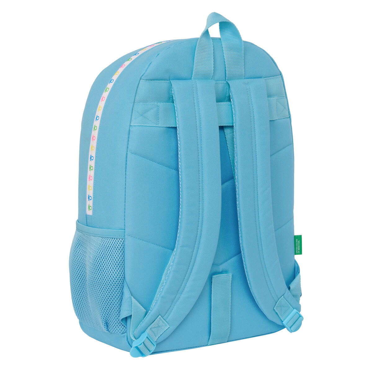 Ghiozdan Benetton Spring Celeste 30 x 46 x 14 cm - Birou și papetărie, Material școlar și educațional