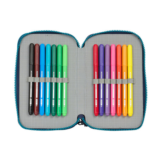 Creion dublu Munich Nautic Bleumarin 12.5 x 19.5 x 4 cm 28 Piese - Birou și papetărie, Material școlar și educațional